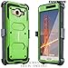 COVRWARE Aegis Series Compatible with Galaxy J3 (2016)/ J3 V/Sky/Sol/ j36/ j36V/Amp Prime/Express Prime Full-Body Holster Armor Case with Built-in Screen Protector, Belt-Clip, Kickstand, Green