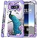 PIXIU Unique Flower Pattern Compatible with Samsung Galaxy S25 FE case,Heavy Duty Dual Layer Shockproof Full-Body Protective Sturdy Hybrid Cute Rugged Case for Women,Girls,Kids