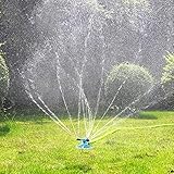 VC-Time Lawn Sprinkler, Garden Sprinkler - Full Automatic Garden Water Sprinklers Lawn Irrigation System, 360 Degree Rotation Three Arm Water Sprinkler