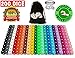 Vivorr Premium Dice Set of 200 Pieces, 20 Colors, 10 of Each Color, 16mm, D6, c/w Velvet Carry Bag / Pouch, Perfect for: Tenzi, Farkle, Yahtzee, Bunco, Board Games, Casino or Teaching Math. Ideal Gift