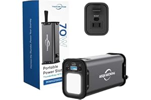 THUNDERRIDER Portable Power Station 99Wh 27000mAh Camping Lithium Battery Large Power Bank with AC Outlet 70W for Home Backup Outdoor Emergency RV Van Hunting
