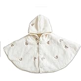 SONARIN Warm Baby Hooded Cloak,Toddler Poncho Cape Shawl Snowsuit Winter Outfit Snow Jacket Coat for Boys Girls 1-3 Years