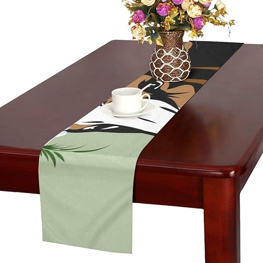 Amazon Com Jxcsgbd Front Table Runner Black And White Dairy Cows