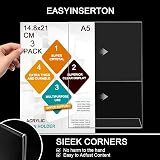 ROSshine A4 Menu Holders 3 Pack Slant Back Acrylic Sign Holder Clear Poster view 2