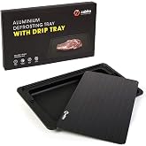 Defrosting Tray for Rapid Thaw - Largest Size with Drip Tray - Safe for Meat - No Electricity Required
