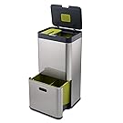 Joseph Joseph 30022 Totem Abfall-und Recycling-Systemeinheit, 60 L, Metall, 40 x 30 x 80 cm, edelstahl