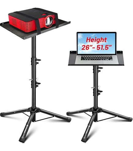 Porta Computer GLEAM Support Projecteur Réglable 60-100 Cm - Plateau 39x29 Cm - Capacité 50 Kg - Pour Ordinateur Et équipement DJ Proiettore Portatile Porta Computer GLEAM Support Projecteur Réglable 60-100 Cm - Plateau 39x29 Cm - Capacité 50 Kg - Pour Ordinateur Et équipement DJ Proiettore Portatile