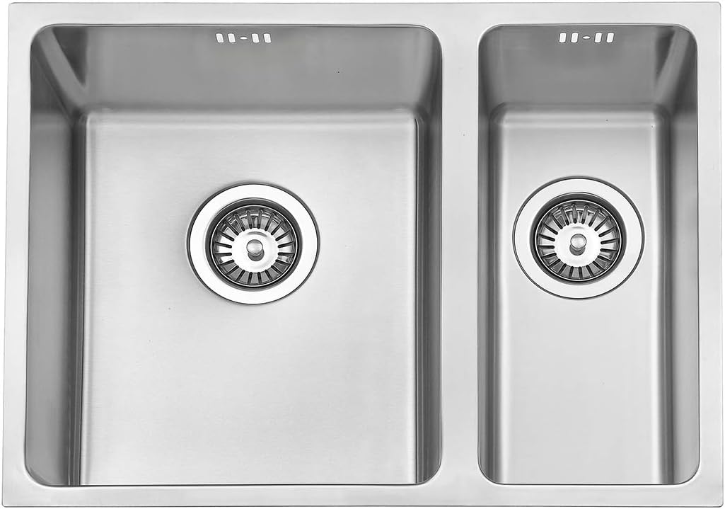 JASS Ferry Undermount Square Stainless Steel Kitchen Sink 1.5 One Half