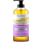 PHATOIL Etheric Calm Body Massage Oil 260 ml (8.8 fl.oz), Blends of Natural Plant Oils & Lavender Oil, Roman Chamomile and Neroli Essential Oil for Massage Skin Care, Body Oils for Women and Men