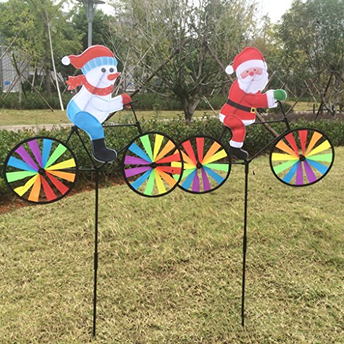Lvyuanda Christmas Colorful Wheel Wind Spinner Windmill - Outdoor Lawn Garden Decor - Decor Your Yard Garden, Random Delivery