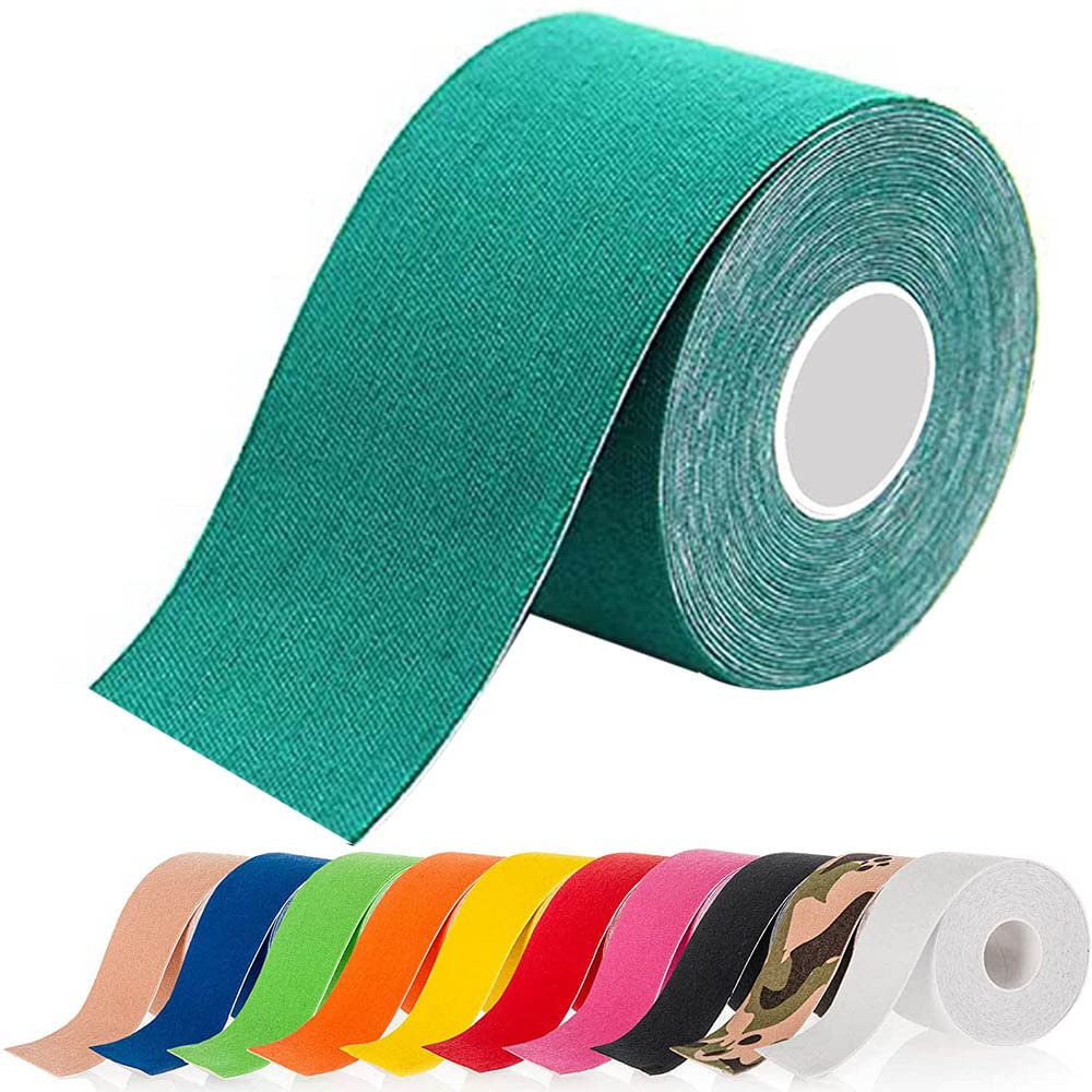 ATETEO Kinesiology Tape | Sports Tape 5m x (2.5/3.8/5/7.5) cm Roll of Elastic Muscle Support Tape for Exercise &Injury Recovery