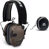 Walker's Razor Slim Electronic Shooting Hearing Protection Muff (Sound Amplification and Suppression) with Protective Case