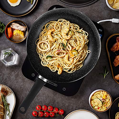 KYTD Professional Nonstick Fry Wok with Lids - Nonstick Skillet, Stir Fry Pans (100% PFOA and APEO Free)