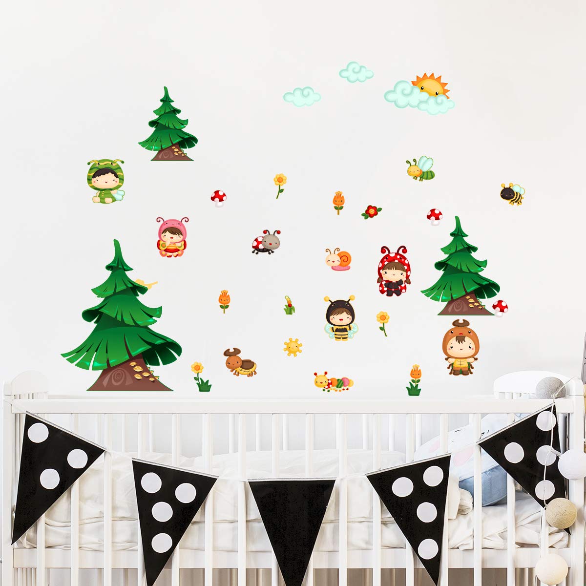 Stickers Children | Wall Decal Enchanted Forest – Wall Decoration Kids’ Room - 30 x 60 cm
