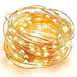 COOWOO String Lights Copper Wire Lights, Waterproof Starry String Lights, Décor Rope Lights for Halloween,Thanksgiving,Christmas,Holiday, Wedding,Parties, Decorative(150 Leds, 50 ft, Warm White)