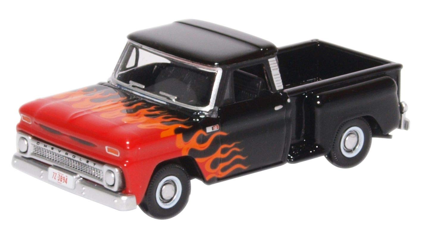 Oxford Diecast 87CP65004 Chevrolet Stepside Pick Up 1965 Red/White
