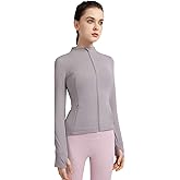 CARPESUN Women's Stretchy Workout Jackets Lightweight Full Zip Running Track Jacket
