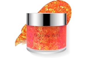 Neon Orange - Holographic Body Glitter Gel for Body, Face, Hair - Vegan & Cruelty Free - Electric Bliss Beauty (Neon Orange)
