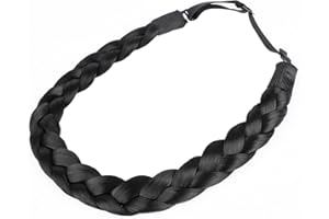 DIGUAN Synthetic Hair Braided Headband Classic Chunky Wide Plaited Braids Elastic Stretch Hairpiece Women Girl Beauty accesso