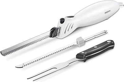Reemix Electric Carving Knife Set with Two Blades and Serving Fork
