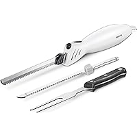 Electric Knife, Reemix Z3042 Electric Knife Set for Carving Meats, Poultry, Bread, Crafting Foam & More, 2 Blades for Meats &
