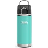 THERMOS ICON SERIES, Water Bottle with Spout - 18 Ounce, Seafoam - Stainless Steel Vacuum Insulated Water Bottle with Lid