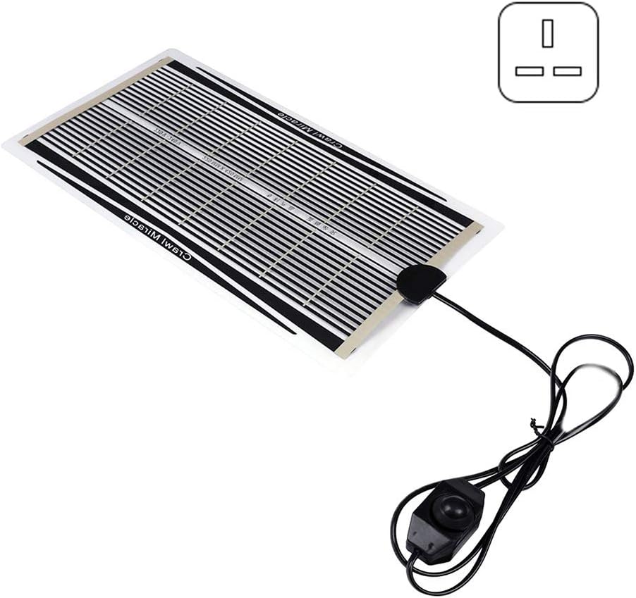 SicoVision Reptile Heat Pad,Temperature Adjustable Under Tank Heater Mat for Turtle/Snake/Lizard/Frog/Spider/Plant,with UK Plug (35W-25x55cm)