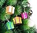 SANNO 2“ Christmas Gift Box Balls Ornaments,Shatterproof Gift Boxes Assorted Colors Glitter Dots Design for Xmas Trees, Parties, and Holiday Christmas Decoration Ornaments,4pcs/ Set