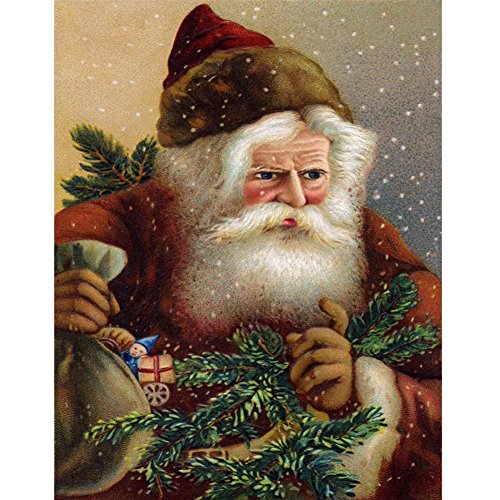 Wizland Christmas 5D DIY Diamond Painting Full Drill Round Resin Beads Pictures Santa Claus of Crystals Diamond Dotz Kits,Arts, Crafts & Sewing Cross Stitch for Festival Home Decor