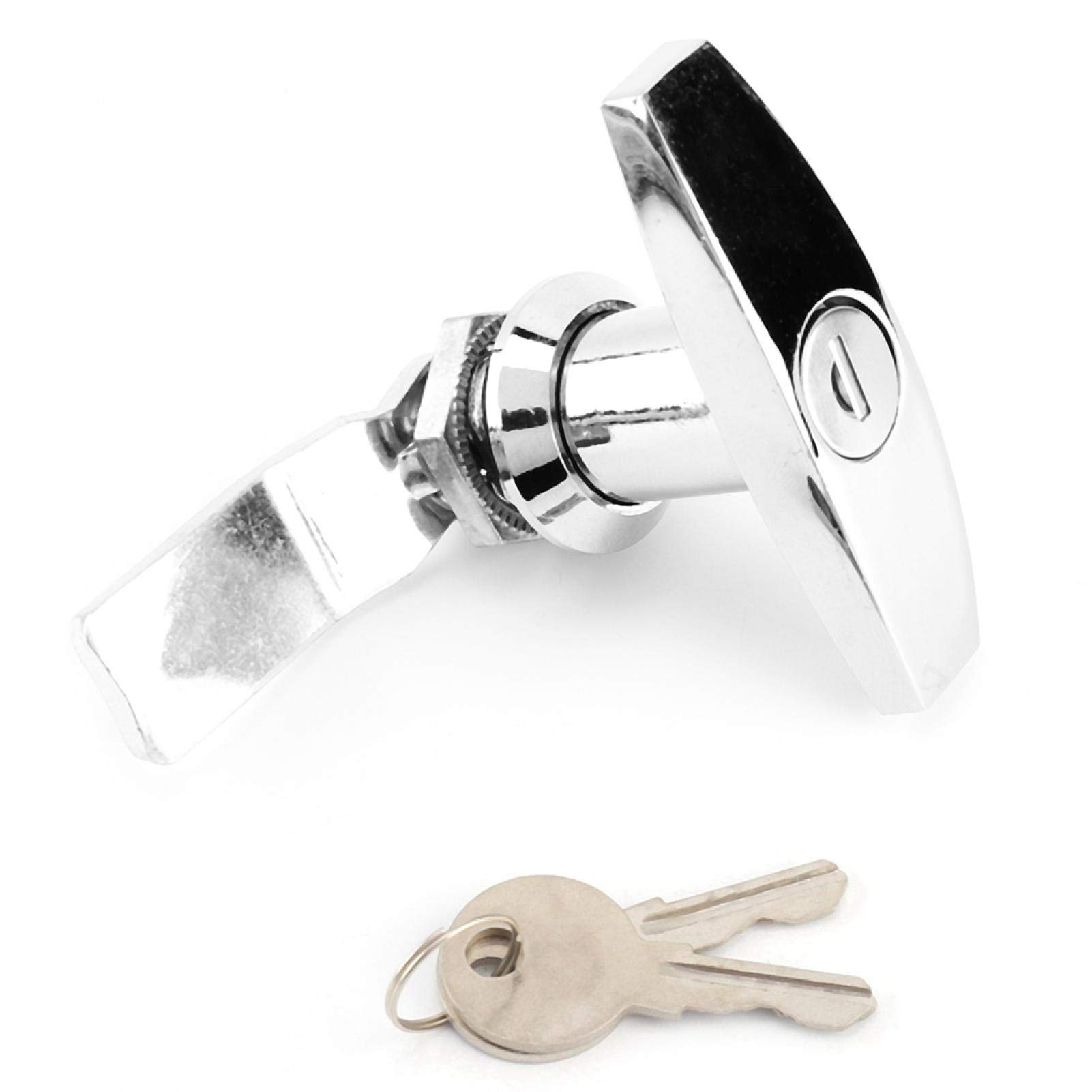 EBTOOLS for tilt Garage Door Lock for Garage Handle T-Handle Lock, Rear Fixing T Lock Handle Tool Box Garage Door Lock with Keys for The Garage Door Lock with Keys for The Garage Door Lock