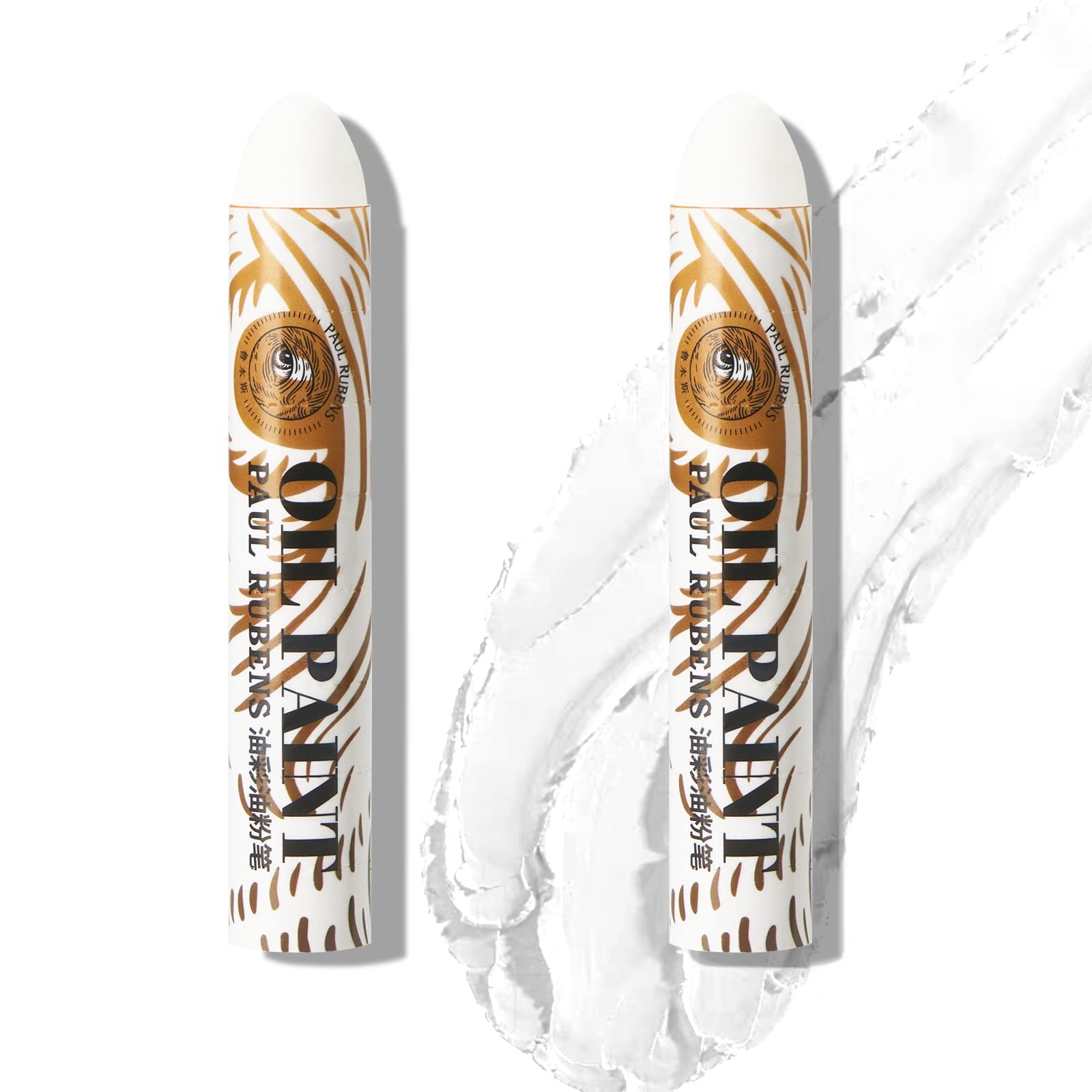 Paul Rubens 2 Grand White Oil Pastels, Artist Soft Oil Pastels Vibrant and Creamy, Pastels Art Supplies for Artists, Beginners, Students, Kids Art Painting Drawing