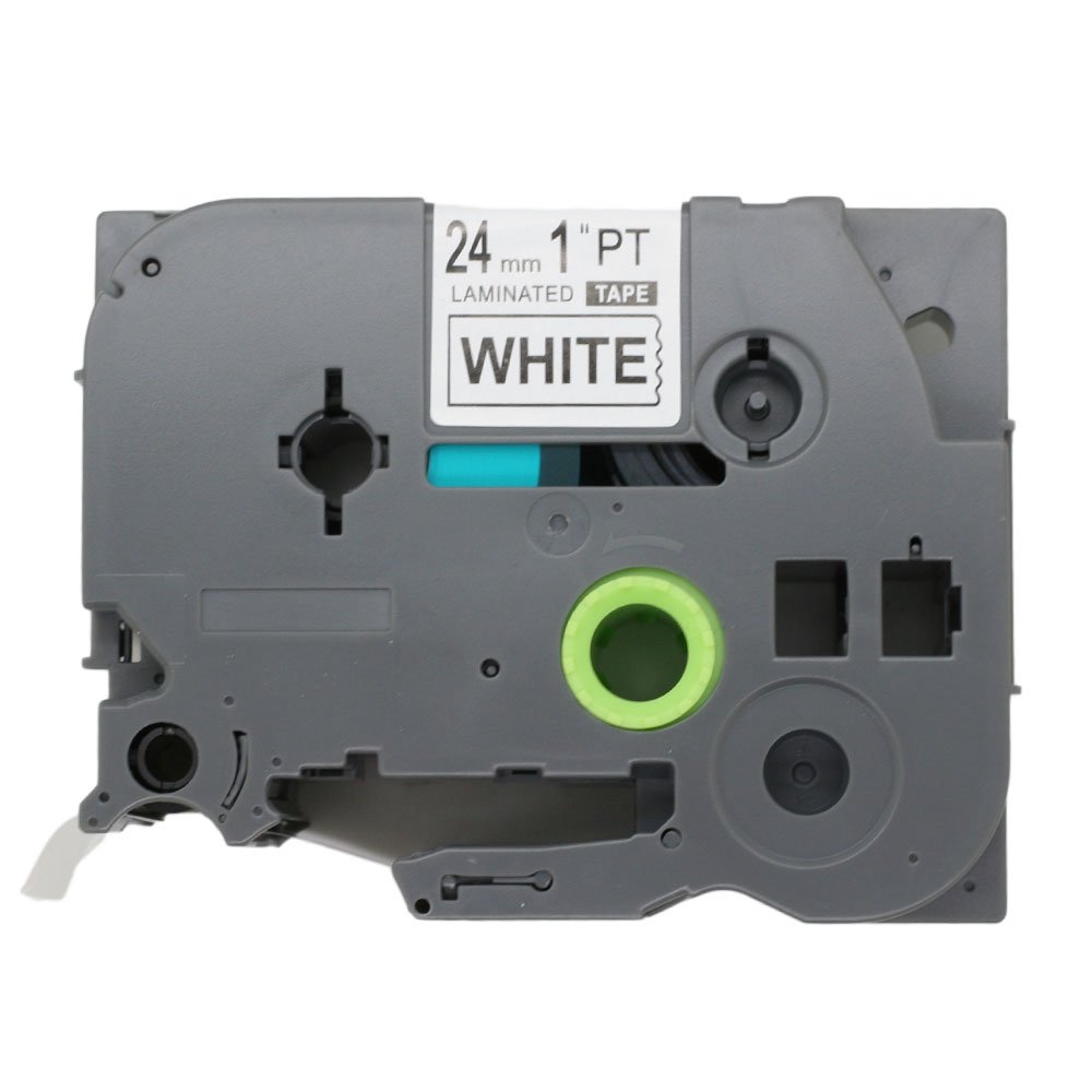 Fassport 1 Pack Black on White Label Tape Compatible for Brother P-Touch TZ 251 TZe 251 24mm 1"