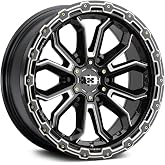Vision 405 Korupt 18x9 6x5.5" +12mm Black/Milled Wheel Rim 18" Inch 405-8983GBMS12