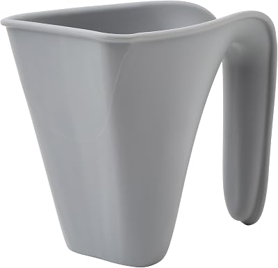 Shnuggle Bath Rinse Cup Grey - Baby Bath Hair Wash Jug No Tears Rim