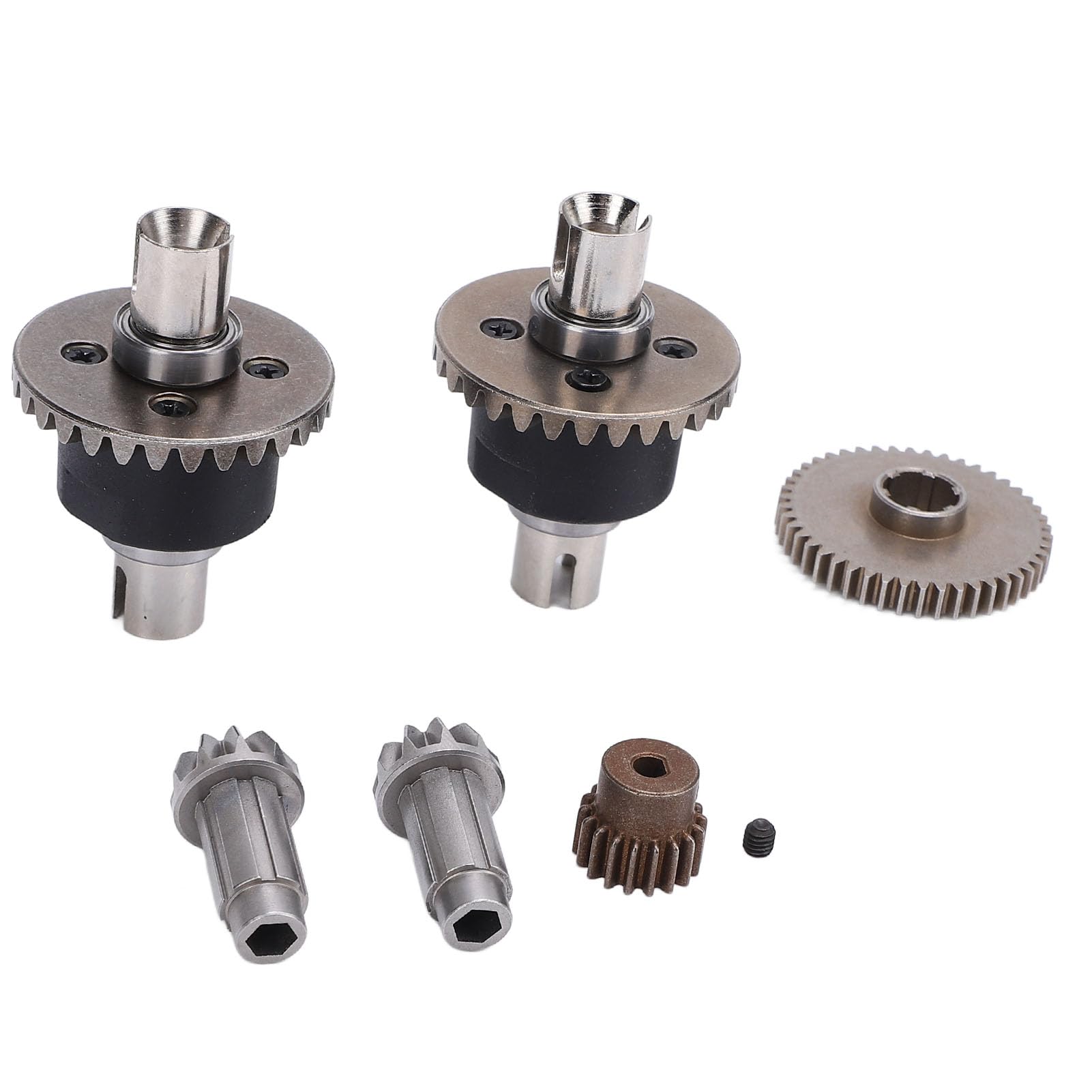 POENVFPO RC Differential Gear Set, High Hardness Metal Differentials for SCY 16101/16102/16103 1/16, Suitable for Model Cars, Remote Control Vehicles, Electric Toys, and Hobbyists.