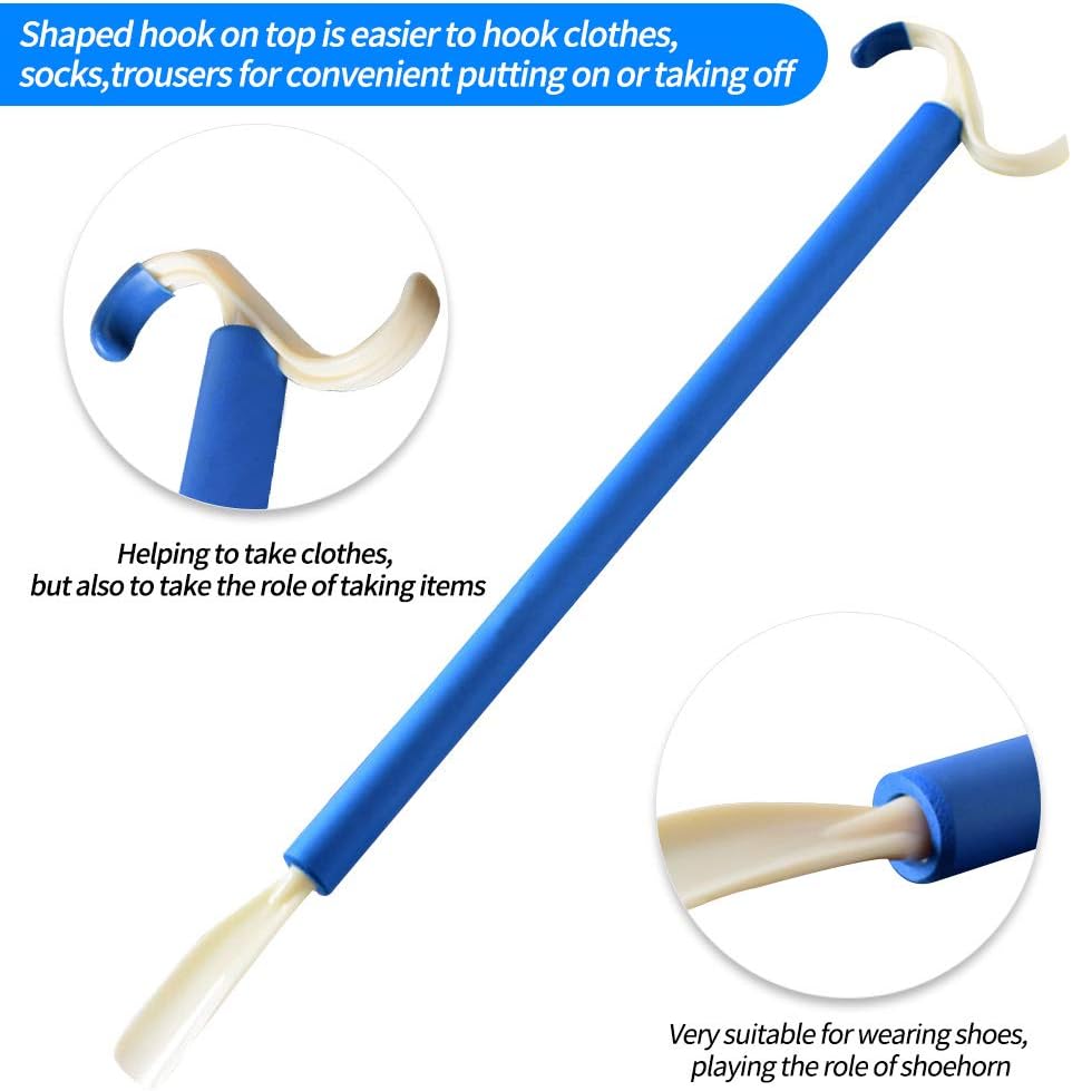 Dressing Stick Aid and Shoe Horn, 2-in-1 Tool,for Disability Aid for Daily Independent Living: Health & Personal Care