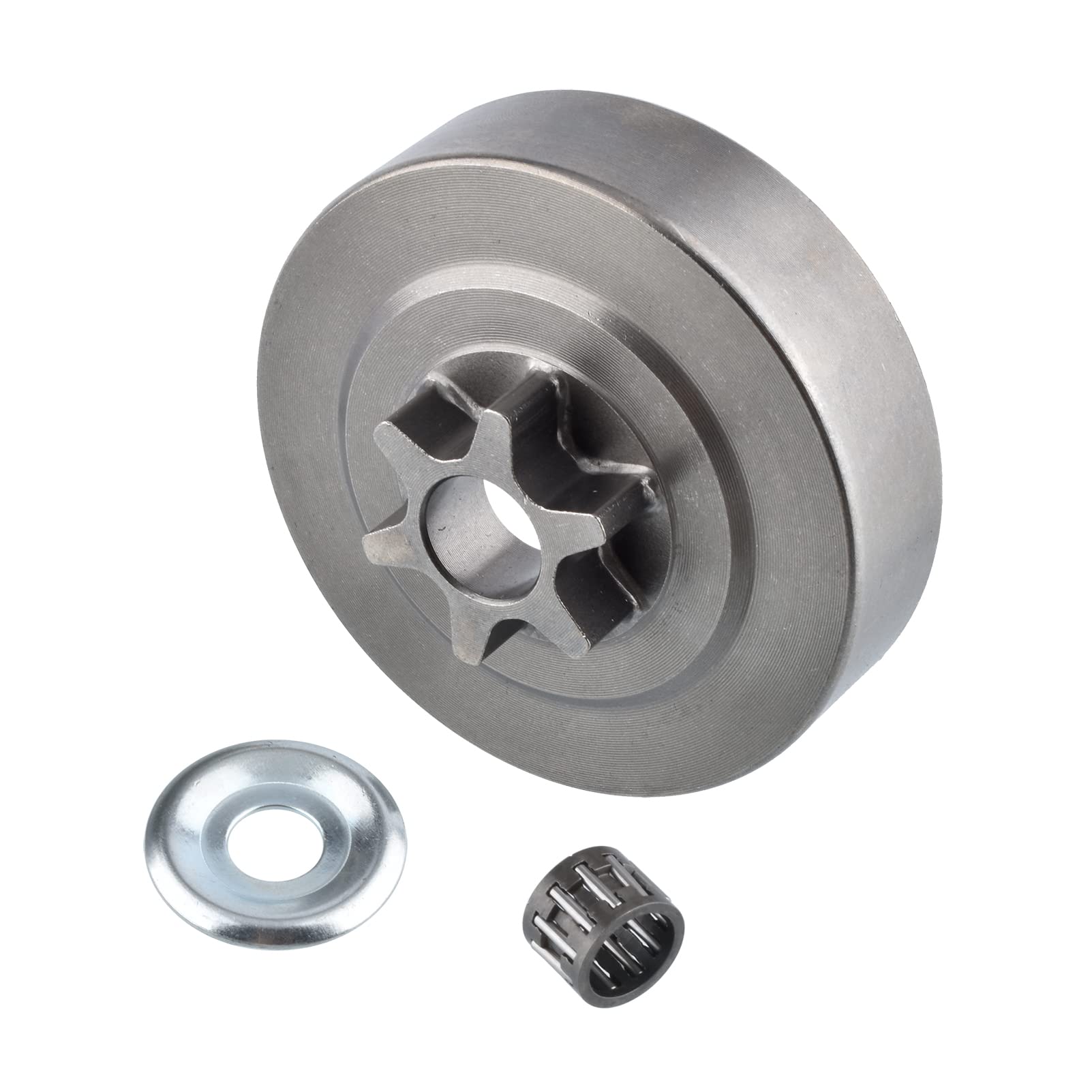 Cancanle 3/8 6T Clutch Drum Sprocket Washer Bearing for Stihl MS170 MS180 MS210 MS230 MS250 017 018 021 023 025 Chainsaw