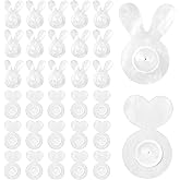 32 Pcs Earring Backs for Droopy Ears, Clear Silicone Heart Shaped Earring Lifters Cute Comfortable Rabbit Shape Rubber Earrings Lifters Backs Replacements for Women Droopy Ears Big Hoops Studs Decor
