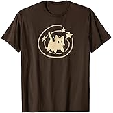 90s Y2K Scary Tomcat Cat is Scared Under Starry Tail T-Shirt