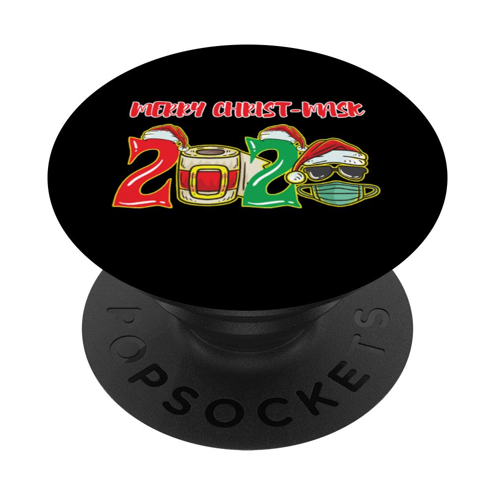 Merry Christ-Mask 2020 Santa Claus Toilet Paper Christmas PopSockets PopGrip: Swappable Grip for Phones & Tablets