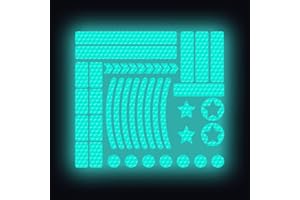 Dreothy 42Pcs Reflective Stickers Adhesive Vinyl Waterproof Stickers High Intensity Night Visibility Safety Warning Sign Refl