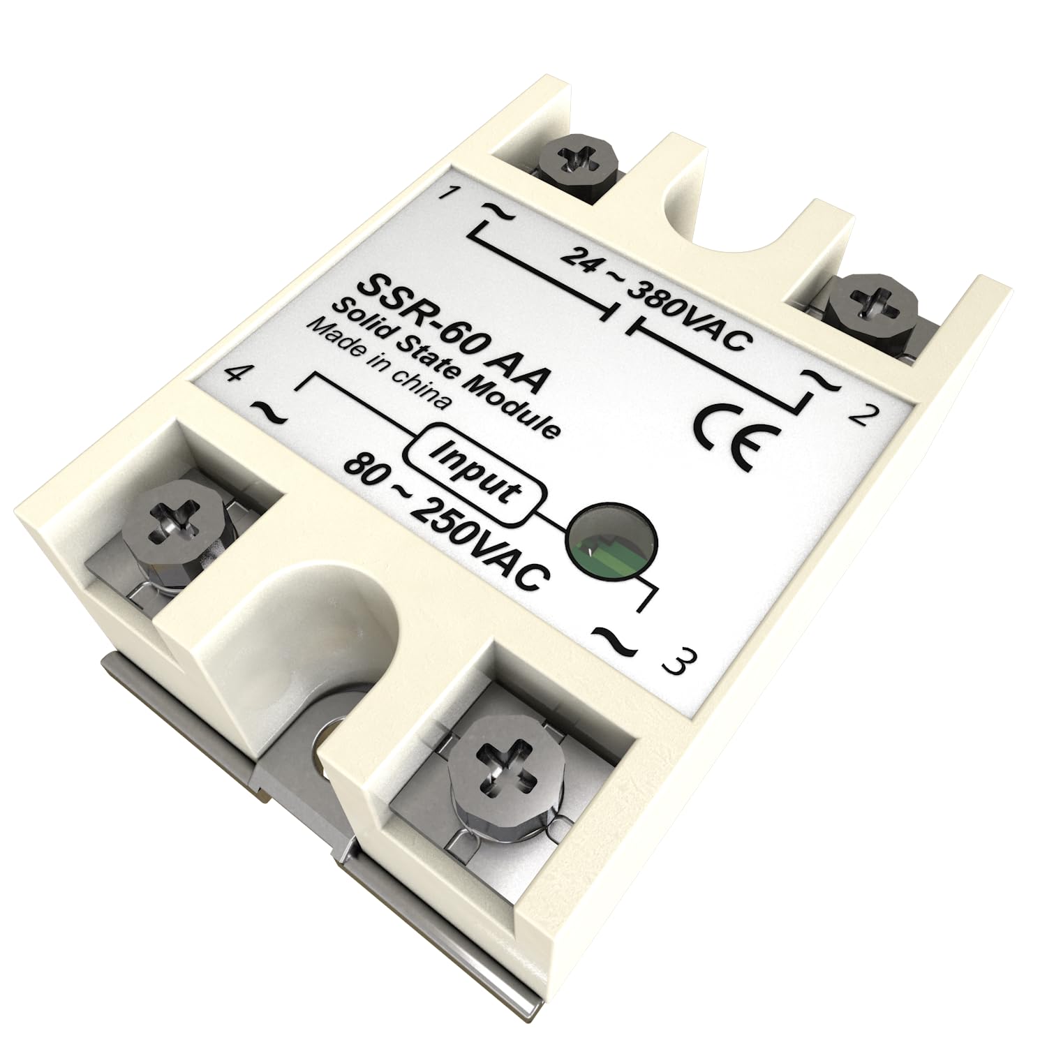 YQSIYU Solid State Relay 60A AC to AC Input 80-250V
