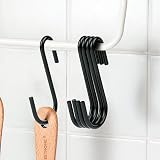 DONQL 20pcs Black S Hooks 2.36in Stainless Steel Heavy Duty 7kg view 6