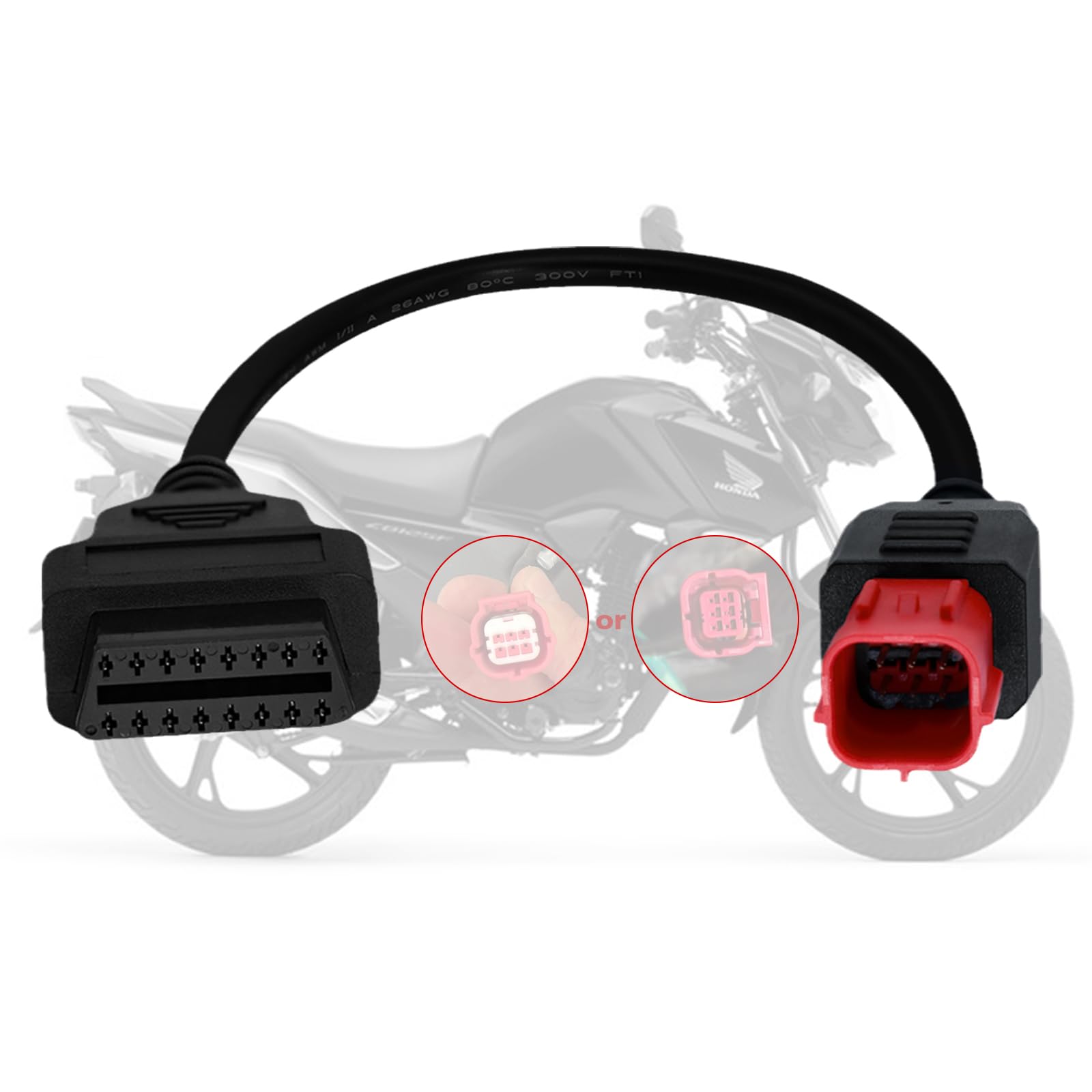 Mua Obd2 Adapter Cable for Guzzi Kawasaki Suzuki Motorcycle 6 Pin OBD ...