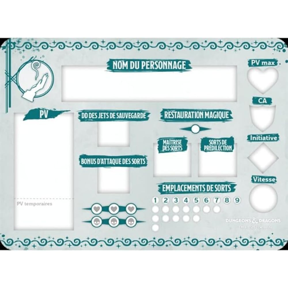 BATTLEFRONT MINIATURES Jeu de Rôle : Dungeons & Dragons 5 - Set de Jetons du Sorcier