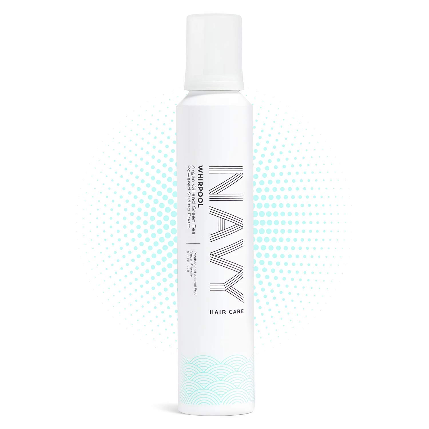 Amazon Com Navy Whirlpool Argan Oil And Green Tea Powered Styling Foam Frizz Control Hair Mousse For Curly Hair 6 Oz Beauty