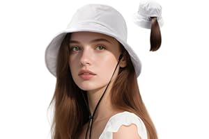 OnWander Lightweight Bucket Hat for Women Men - Breathable Sun Hat with Ponytail Hole for Beach, Golf, Hiking, Gardening