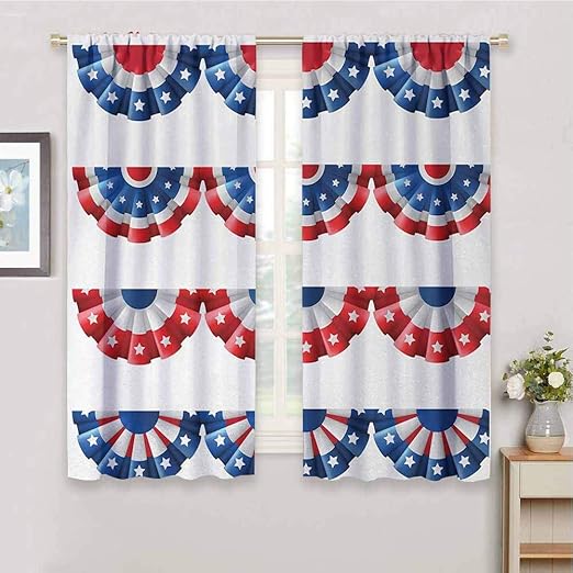 White Curtains American Flag Flag Round Bunting Election Ornament Politic Union Ribbon Event