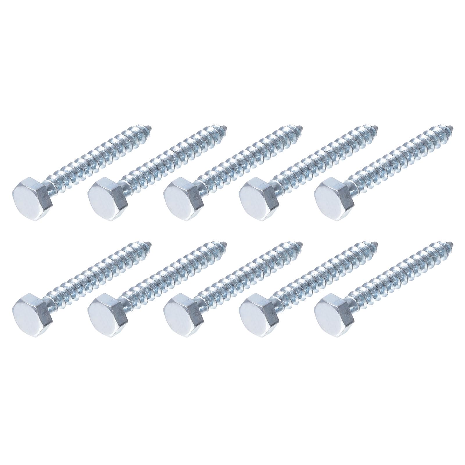 METALLIXITY Hex Lag Screws (M6x50mm)25Pcs, Carbon Steel Self-Tapping Wood Bolts - for Household Applications