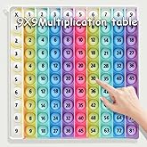 ​Rainbow Multiplication Table Game Learning Board, 9x9 Educational mathSTEM Sensory Math Toy, Classroom & Homeschool Learning Game, Multiplication Flash Cards Table Chart for Kids